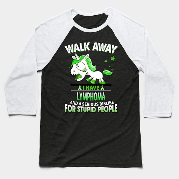 funny lymphoma grumpy unicorn warrior Baseball T-Shirt by TeesCircle